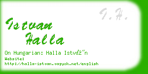 istvan halla business card